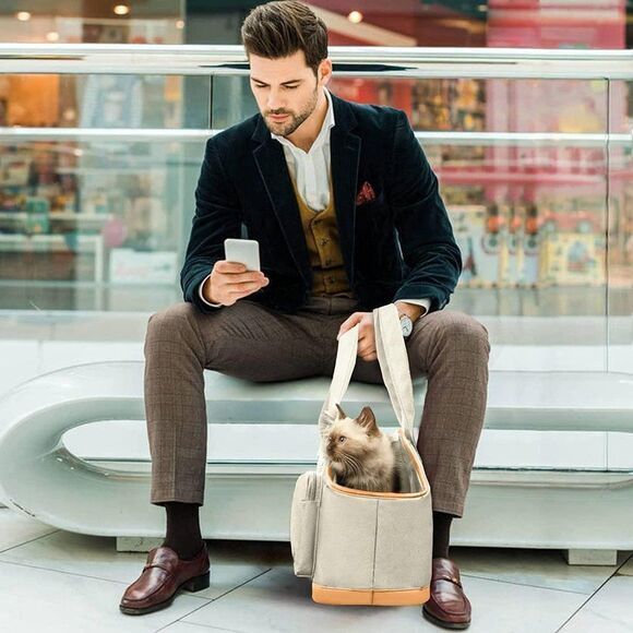 Pet Dog‎ Carrier Travel Bag Tote Cat Puppy Shoulder Carry Soft Comfort Case - Picture 7 of 7